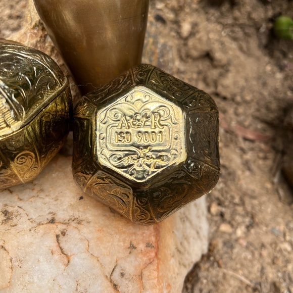 Metal 2 Turkish Pomegranates Decorative Home Mediterranean. Not the small vase. - Picture 3 of 8